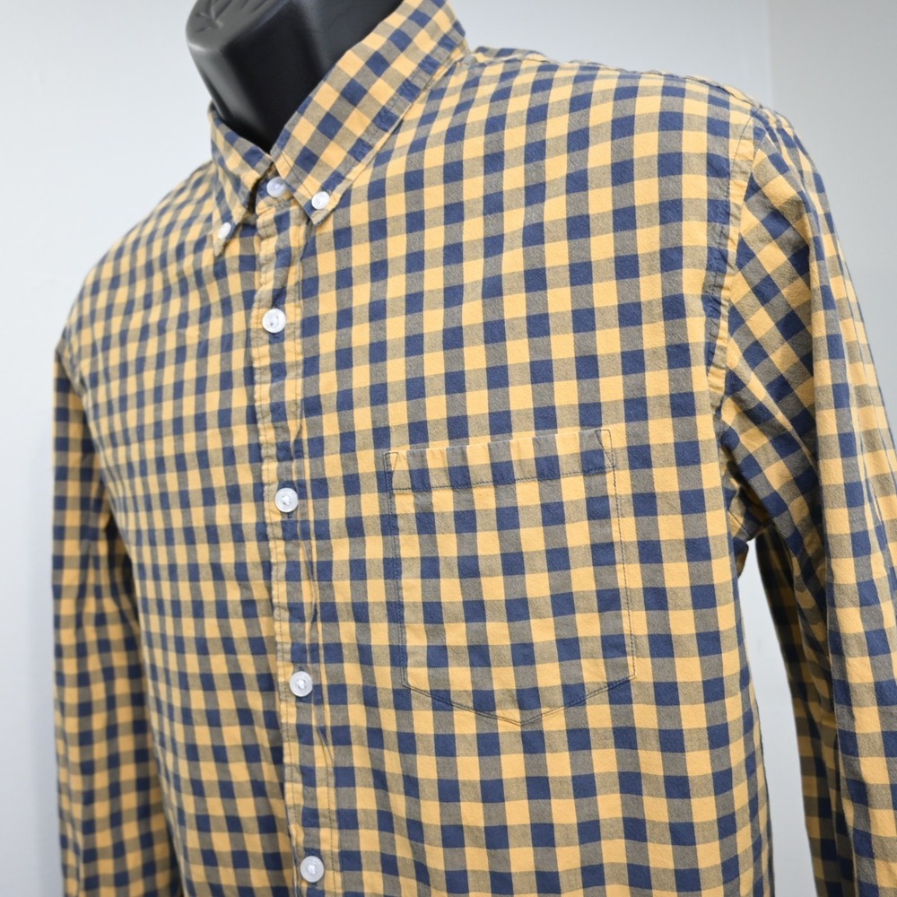 J.CREW Flex Washed Slim Fit Dress Shirt Plaid Stretch Long Sleeve Mens Size XL